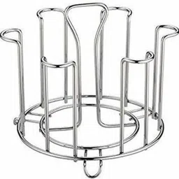 wiretail Glass Holder for Kitchen/Dining Table(Only Stand ) Pack Of 1 Stainless Steel Glass Holder image 4