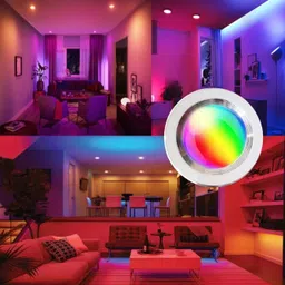 mnlight 9W 7-1 multi color 4 Line (Red/ Pink/Blue/Yellow/Violet/Green/White) Pack-5 Recessed Ceiling Lamp image 3