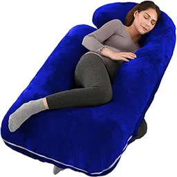 wild mint J SHAPE Microfibre Solid Pregnancy Pillow Pack of 1 image 1