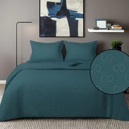 decor2admire Cotton Super King Flat 400 TC Self Design Bedsheet image 2