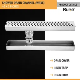 ruhe Floor Stainless Steel Push Down Strainer image 3