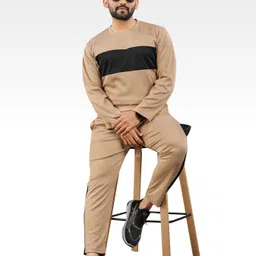 linsor fashion Men Night Suit Set Black, Brown Colorblock image 5