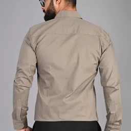 fubar Men Slim Fit Solid Spread Collar Formal Shirt image 4