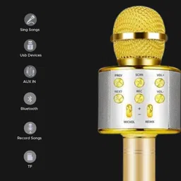 3baan X572 Wireless Singing Ws-858 Mike Multi-function Bluetooth Karaoke Mic Microphone image 3