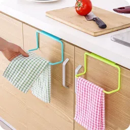 alwafli by napkin holder Cupboard Over Door Kitchen Towel Hanger, Door Towel Rack, Kitchen Napkin Rack, 2 Piece Pack Blue,Green Towel Holder-picture-25