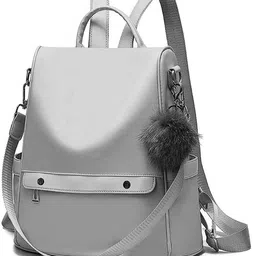 kgn Stylish School College Backpack Women And Girls Grey Backpack-picture-27