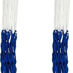 wne jaliwale WNE Professional Basketball Net – 12 Loops, Blue & White (2 Pieces) Basketball Net image 5