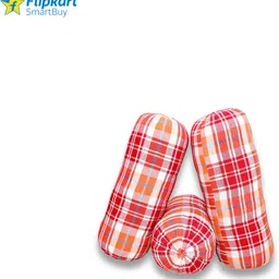 Round Bolster Pillow Cotton Geometric Bolster Pack of 3-image-5