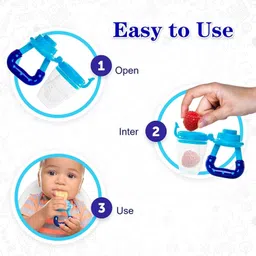 astra zone Baby Feeding Spoon-90ml and Feeding Nibbler- SILICONE image 5