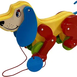veryke Presents a Toy Daisy Dog Along with Pull Rope. Generate ting ting Sound When Dog is Pulled. Toy for a Walk Pull Along Large Animal Pet Toy for Kids-picture-44