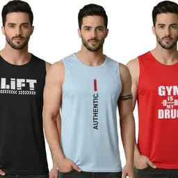 Pack of 3 Vest for Mens, Printed Vest,Sando,Gym V est, Gym Sando Men Vest-image-23