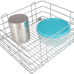 landwood Utensil Kitchen Rack 17x20x8 inch modular kitchen basket with channel cabinet drawer accessories Steel image 2