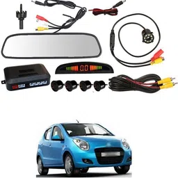gonama LCD 4.3 Screen 4pc Car Parking Sensor Monitor Kit With Reverse Camera Sg159 In-car Camera System image 5