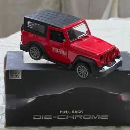 adhira toys Pull-Back Action Openable Doors 4x4 Thar Jeep Toy with Lights & Music image 2