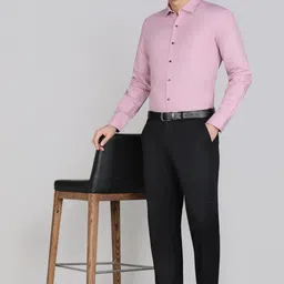 arrow Men Slim Fit Checkered Cut Away Collar Formal Shirt image 2