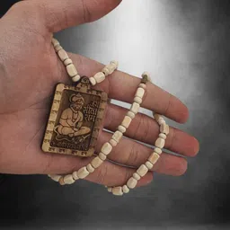 astha bhakti jewellery Kanthi Mala Wooden Beads Hanuman ji Wood Mala Tulsi Mala Original Kanthi Mala Wood Locket-picture-23