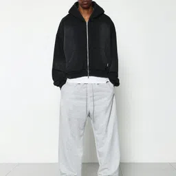 warcourt Men Loose Fit Grey Cotton Blend Trousers image 3