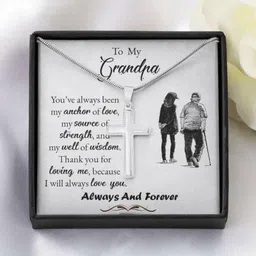 rakva Grandfather Necklace, Grandpa Necklace, Gifts For Grandpa From Granddaughter Rhodium Zircon Sterling Silver Pendant Set-picture-26