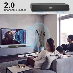 RZW ATOM BASS Soundbar For 10.5 Hours Playtime Wireless Speaker for Parties 20 W Bluetooth Soundbar image 4