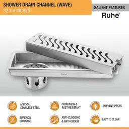 ruhe Floor Stainless Steel Push Down Strainer image 4