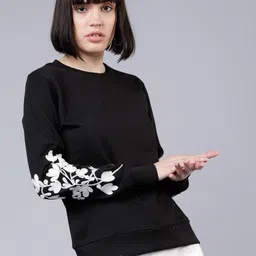 tokyo talkies Women Full Sleeve Embroidered Sweatshirt-picture-40