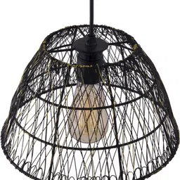 homesake Metal Wire Mesh Lamp Shade Hanging Light, Ceiling Pendant Light, E27 Antique Black Pendant Lamp Ceiling Lamp image 4