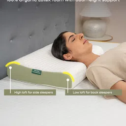 sleepycat Contour Natural Latex Solid Sleeping Pillow Pack of 1 image 2