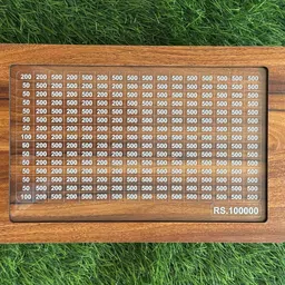 kvr craft Wooden Money Saving Box | Cash Saver Money Box with Counting Target-M1 Coin Bank image 2