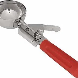 medigo Economical Stainless Steel Ice Cream Scoop With Red Handle Plastic Ice-cream Spoon image 1