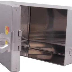 shivshakti arts Stainless Steel Jewellery Box Bank Locker Safe Storage Cash Peti Bank Box Container (8 - Inch, Printed Laser Designe - Silver) Safe Locker image 4