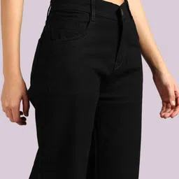 fader Women Loose Fit Mid Rise Black Jeans image 3