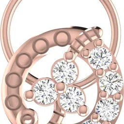 avsar Saisha 14kt Cubic Zirconia Rose Gold Nose Wire-picture-13