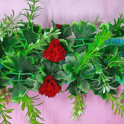 kingstyle impex Artificial Flowers Home Decoration Vine Creepers Plant Wall Hanging Chain J500 Multicolor Rose Artificial Flower-picture-11