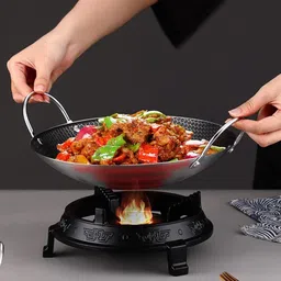 pratyadh Non-Stick Honeycomb Steel Soup Pot Stir Fry Pan 20 cm diameter 2 L capacity image 3