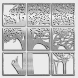 planet decor Static Silver Colour Acrylic Hanging Room Divider image 3