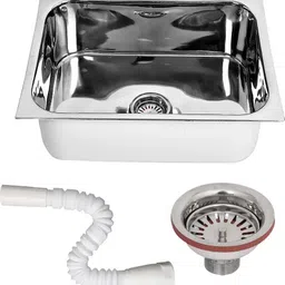 24'' x 18'' x 10" Inch 204 GRADE SINGLE BOWL KITCHEN SINK Basin Kitchen Sink Stainless Steel Single Bowl Glossy Finish Vessel Sink-image-90