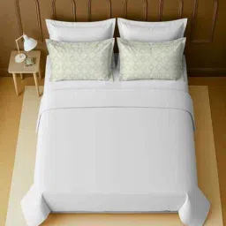 mayfair homes london White 100% Cotton Super King Bedsheet with 2 Pillow Covers-picture-15