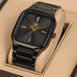 limestone Designer Sqaure IP Black Long Life Plating Stainless Steel Quartz Analog Watch - For Men LS3356-picture-16