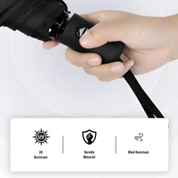 lovio store UV Protection Windproof 3-Fold Travel Umbrella for Men & Women Umbrella image 5