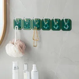 xbey 6 in 1 Hook Row || Without Drilling Hook Hanger || Hook Row For Kitchen Bathroom Hook 18 image 2