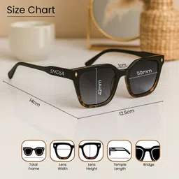 sndia UV Protection Retro Square Sunglasses (Free Size) image 2