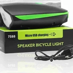 highrider USB Rechargeable LED Front Cycle Light & Horn(Green,Black) Bell-picture-48