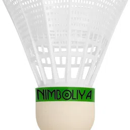 nimboliya Accent Play Nylon Shuttlecocks | Badminton Shuttlecocks for Practice & Training Plastic Shuttle - White image 4