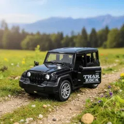 bhuvienterprises Thar Rocks Premium Metal Toy Car with Music & Lights | Openable Doors image 3