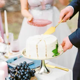 syga Set of 2 Stainless Steel Cake Knife & Server – Ideal for Birthdays and Parties Stainless Steel Cake Server image 2