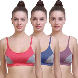 maroon by maroon Pack of 3 Women Sports Non Padded Bra-picture-14