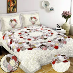 flipkart smartbuy Cotton Double Flat 144 TC Jaipuri Prints Bedsheet-picture-10