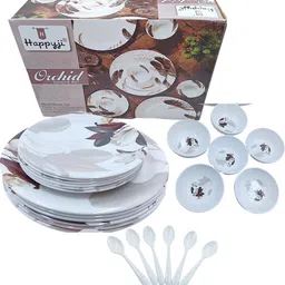 perfectdine Melamine 11" Dinner Plate With Snacks & Bowl Set of 24 pc A-90 Dinner Plate-picture-22