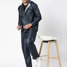 crystal revenue Solid Men Raincoat image 5