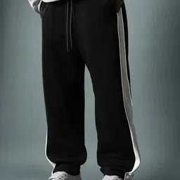 jump cuts Men Striped Black Track Pants image 3